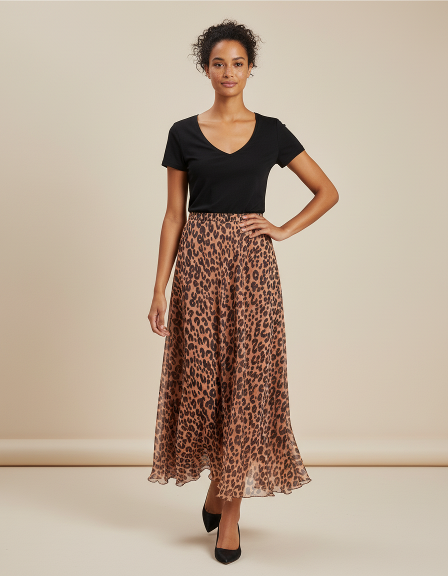 Longue Jupe Leopard