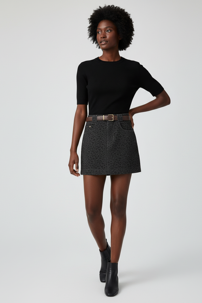 Jupe Leopard En Jean