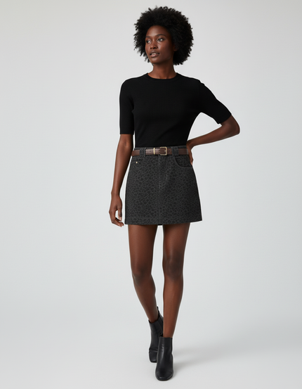 Jupe Leopard En Jean