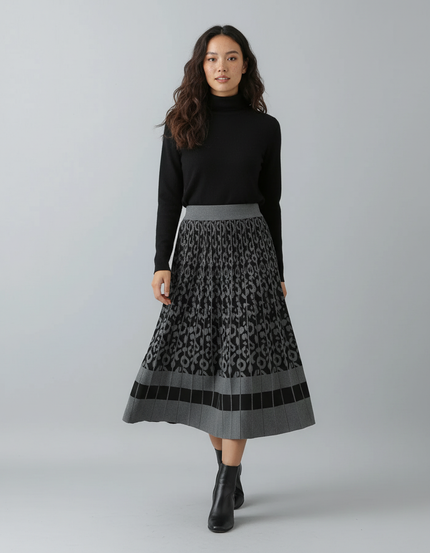 Jupe Leopard Noir