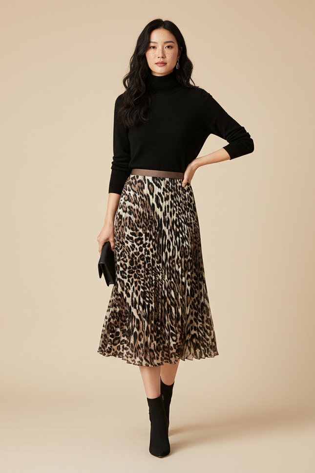Jupe Leopard Taille Elastique