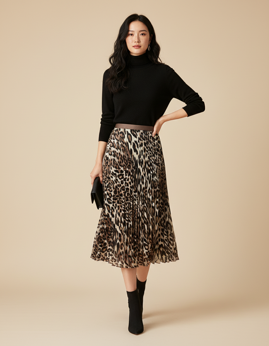 Jupe Leopard Taille Elastique