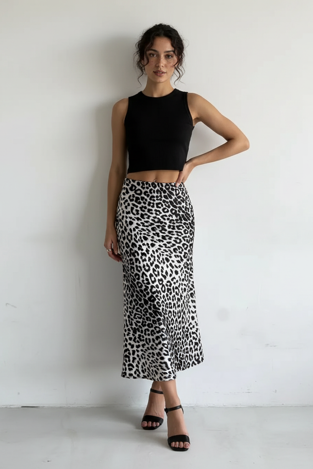 Jupe Léopard Soyeuse Fluide Chic