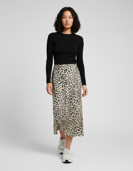 Jupe Léopard Fluide Soyeuse Chic