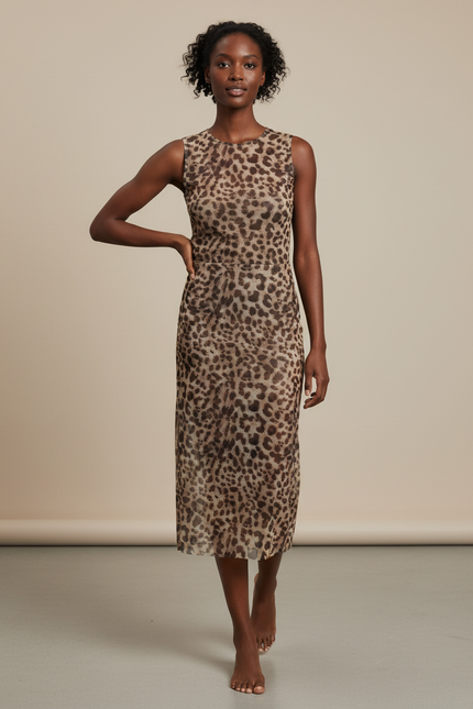 Jupe Léopard Tulle Fluide Chic