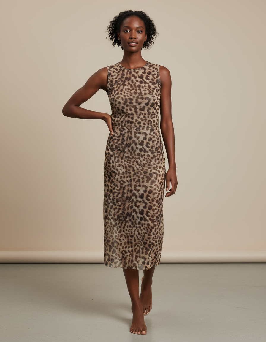 Jupe Léopard Tulle Fluide Chic