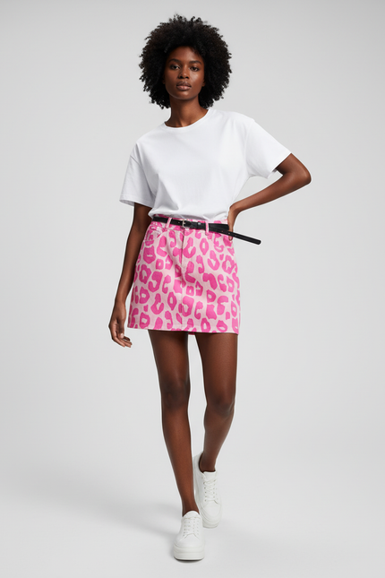 Jupe Léopard Rose Mini Chic