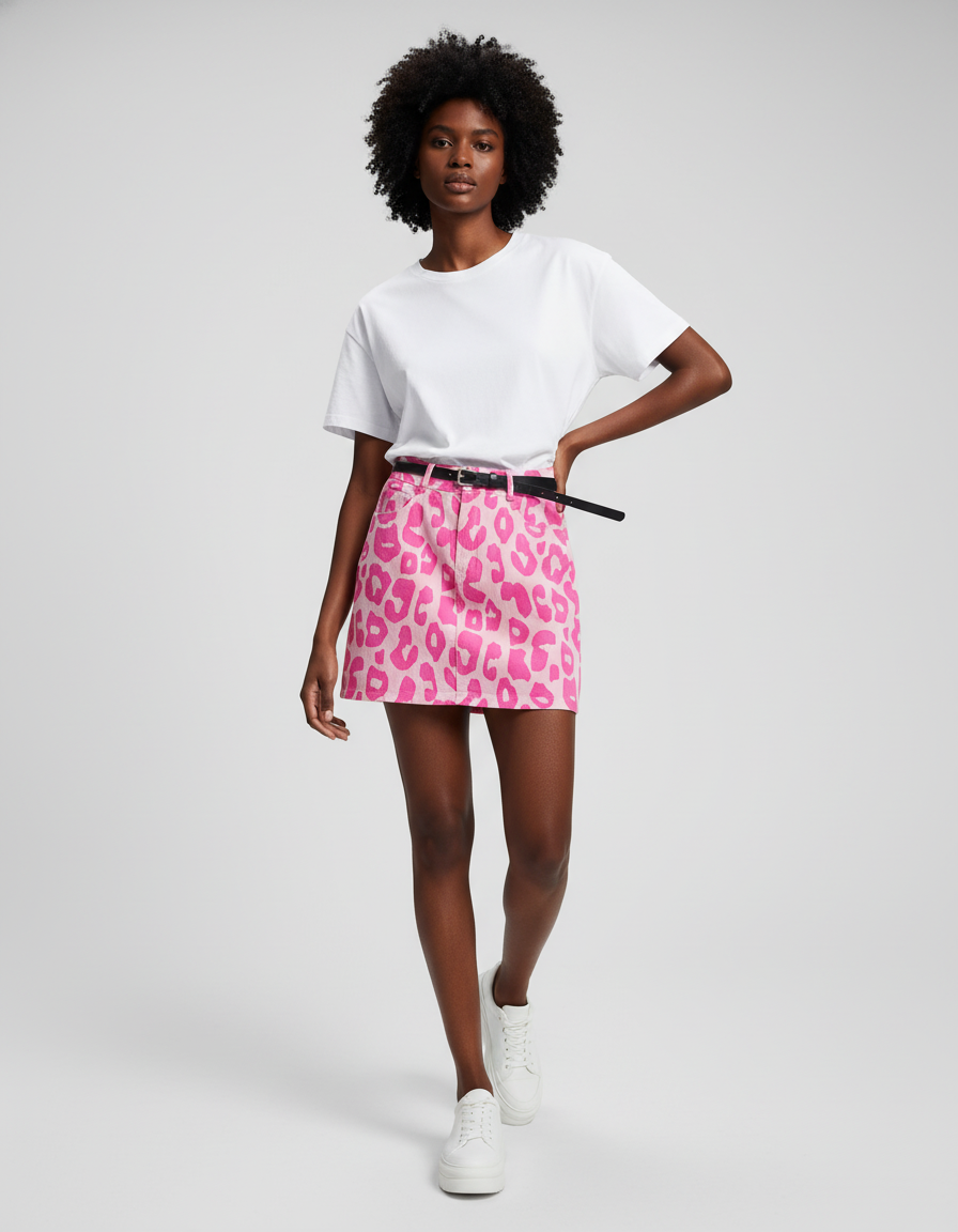 Jupe Léopard Rose Mini Chic