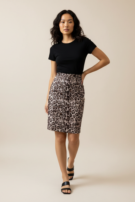 Jupe Courte Leopard Femme