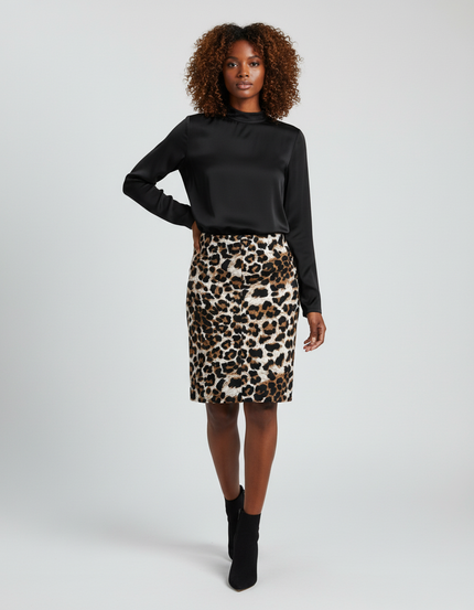 Jupe Léopard Coupe Crayon Chic