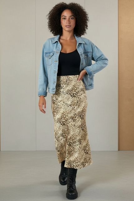 Jupe Longue Leopard Grande Taille