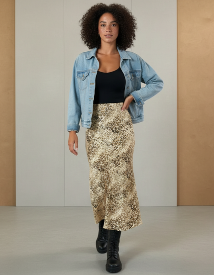 Jupe Longue Leopard Grande Taille