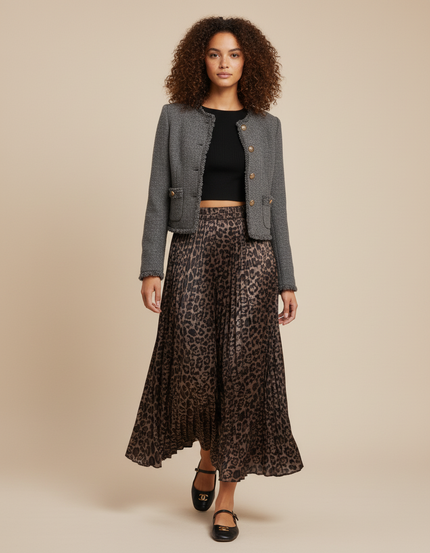 Jupe Leopard Fluide