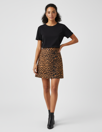 Jupe Leopard Femme Courte