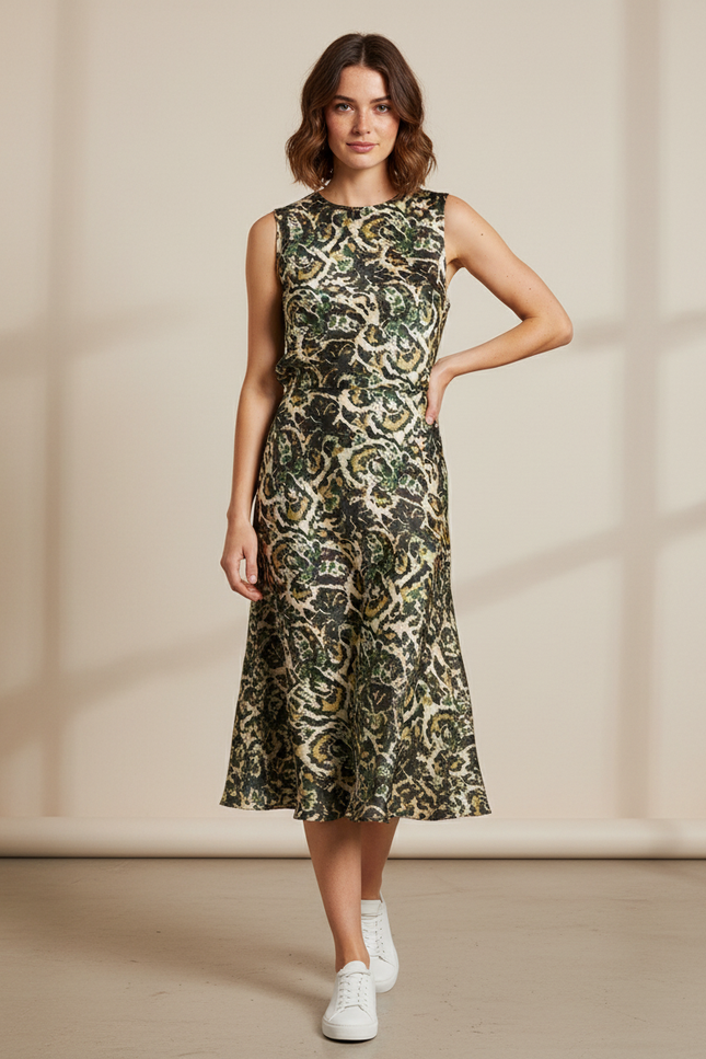 Jupe Léopard Motif Rétro Fluide Chic