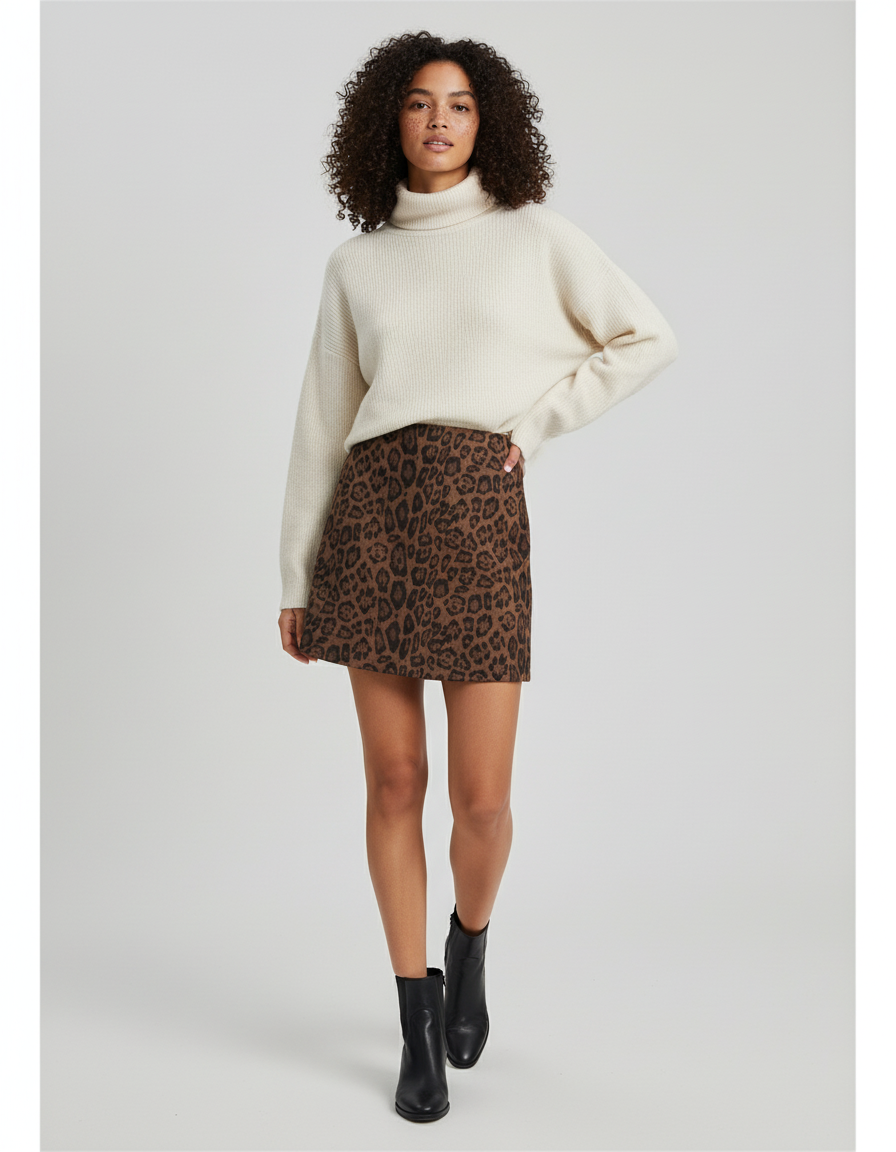 Jupe Léopard A-Line Mini Chic