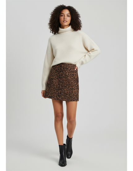 Jupe Léopard A-Line Mini Chic