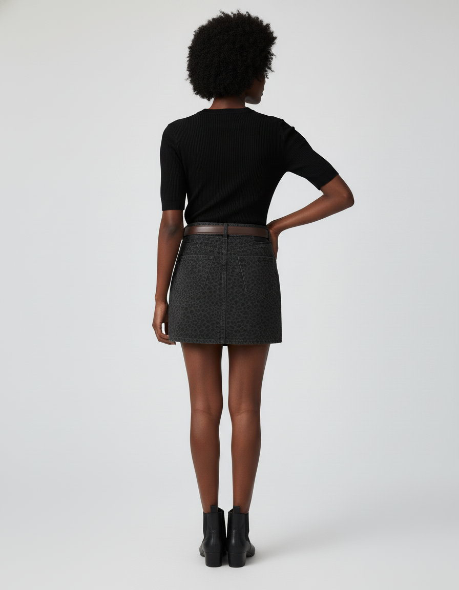 Jupe Leopard En Jean