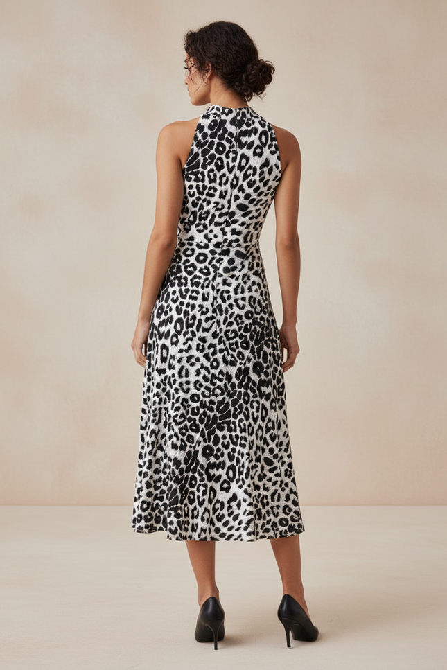 Jupe Léopard Noire Et Blanche Fluide Chic