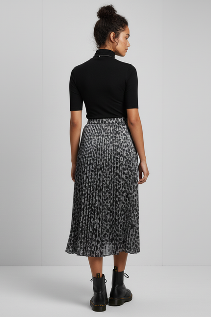 Jupe Leopard Noir Et Blanc