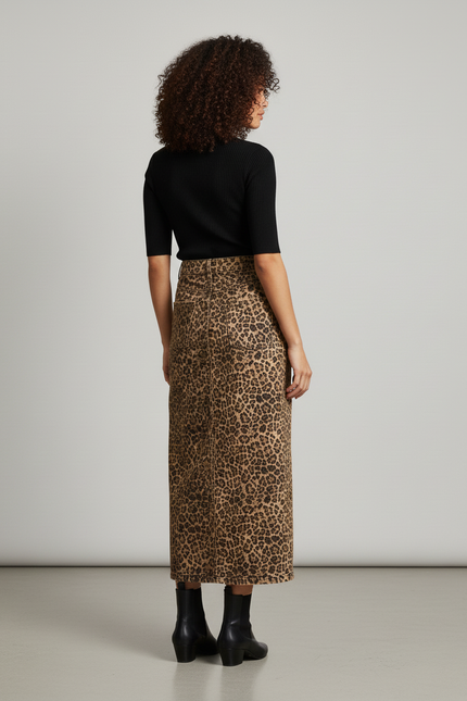Jupe Denim Leopard