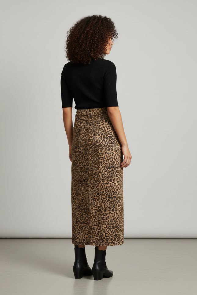 Jupe Denim Leopard