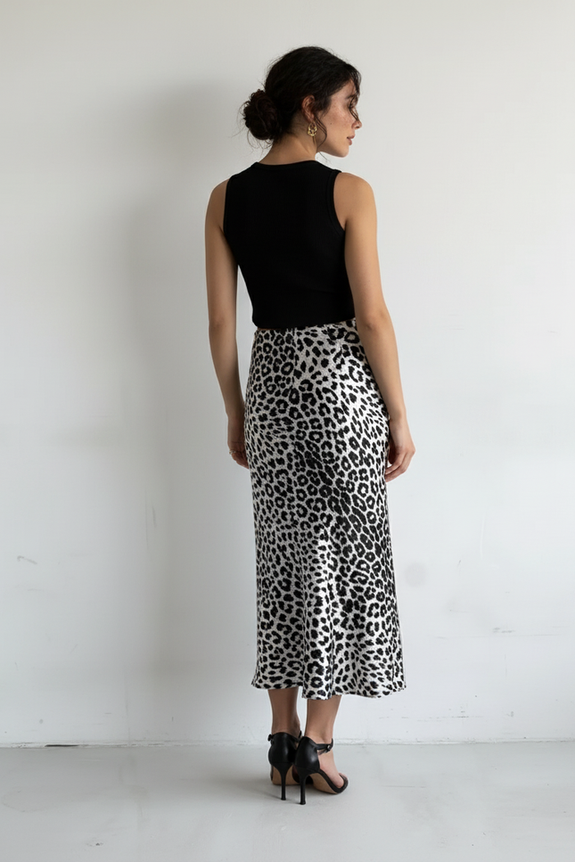 Jupe Léopard Soyeuse Fluide Chic
