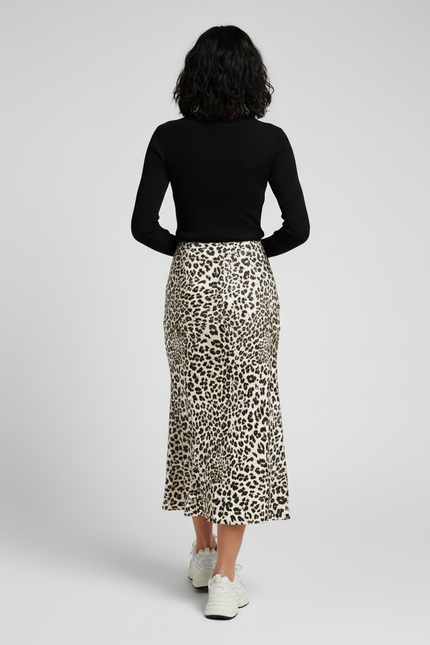 Jupe Léopard Fluide Soyeuse Chic