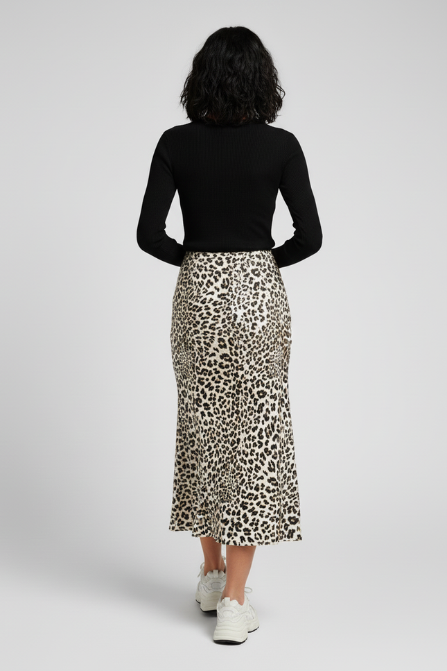 Jupe Léopard Fluide Soyeuse Chic