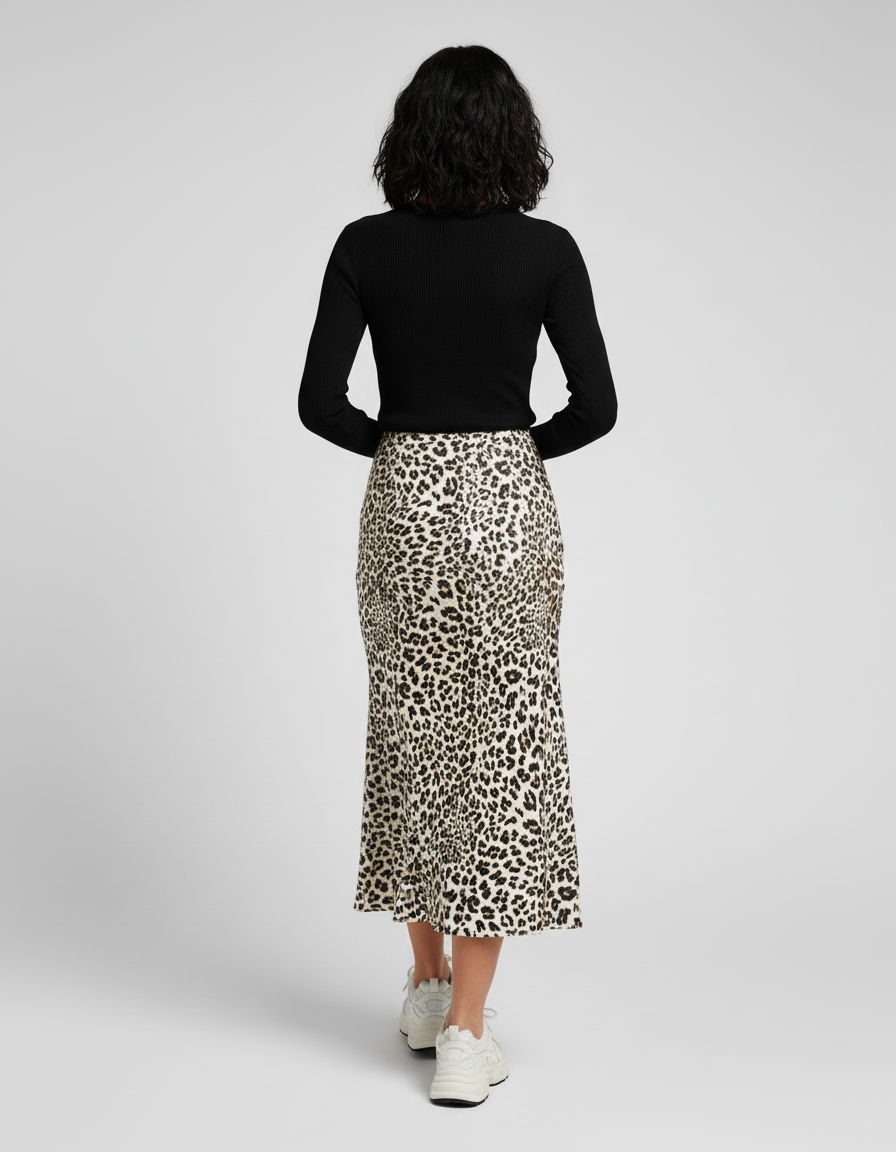 Jupe Léopard Fluide Soyeuse Chic