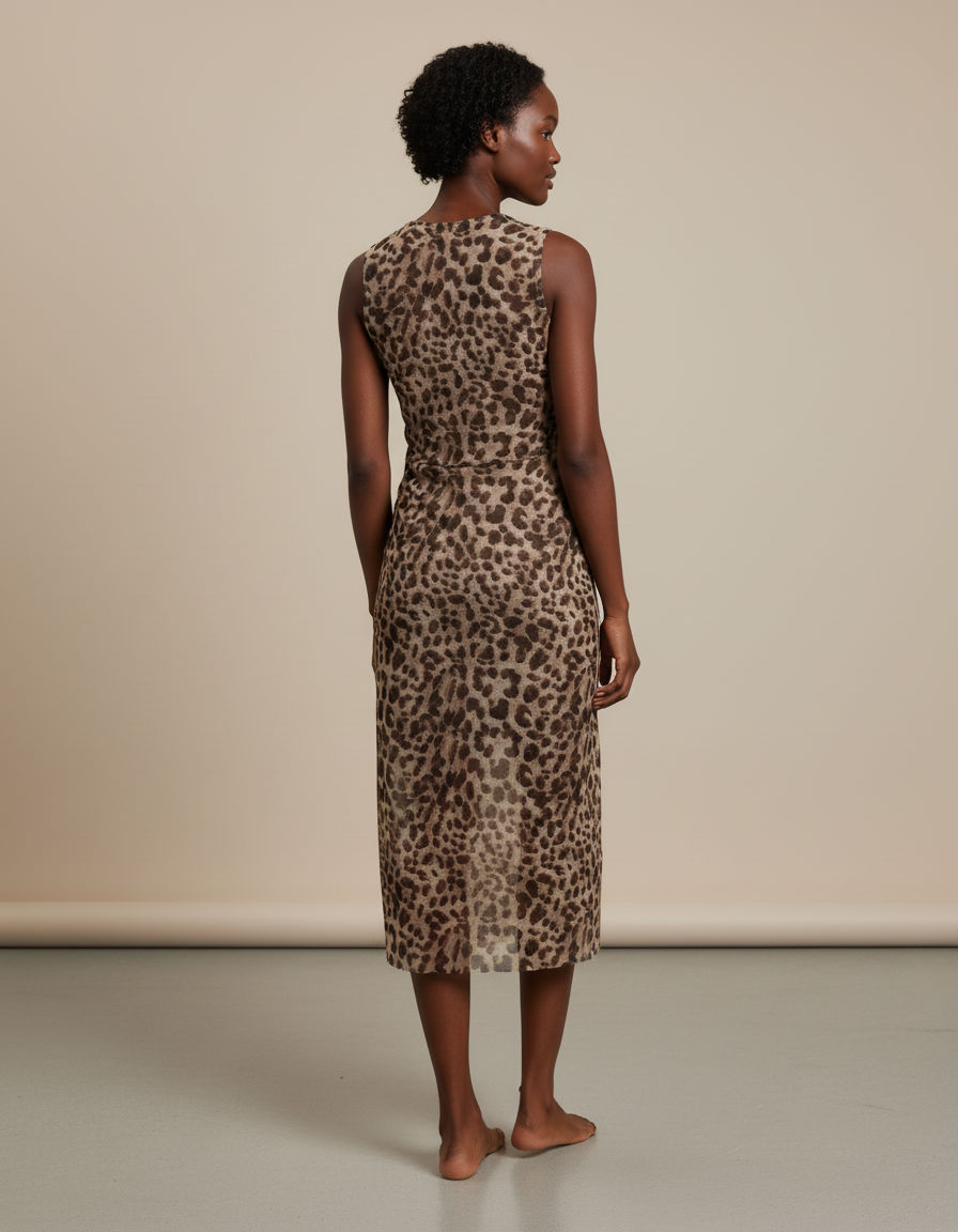 Jupe Léopard Tulle Fluide Chic