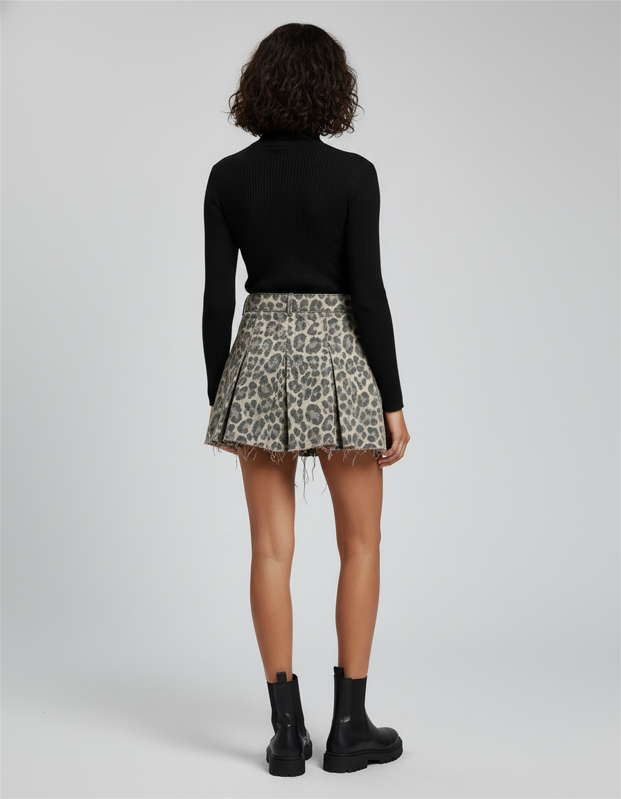 Jupe Short Leopard Jean