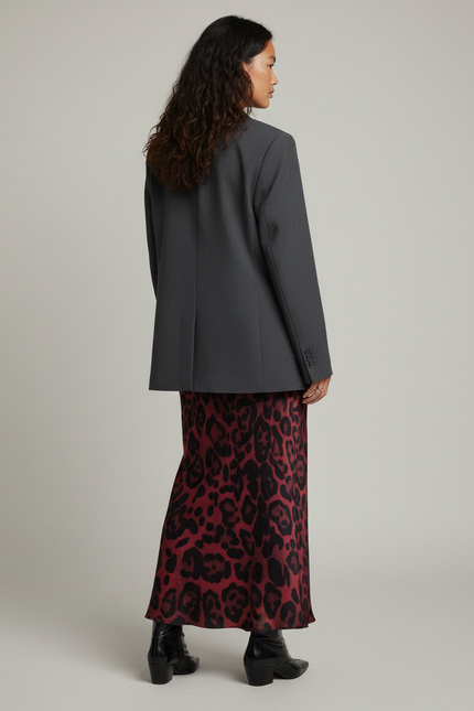 Jupe Longue Leopard Rouge