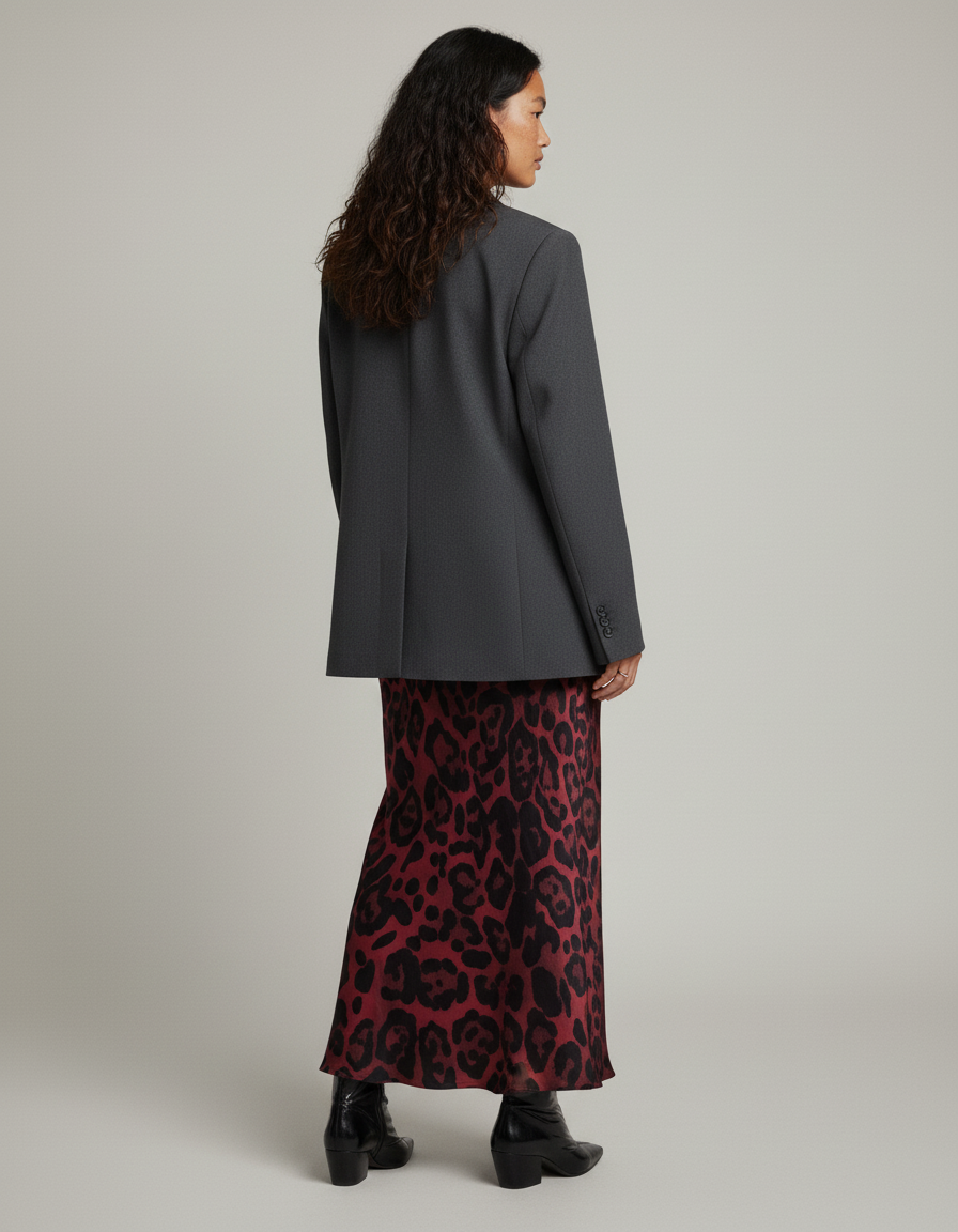 Jupe Longue Leopard Rouge