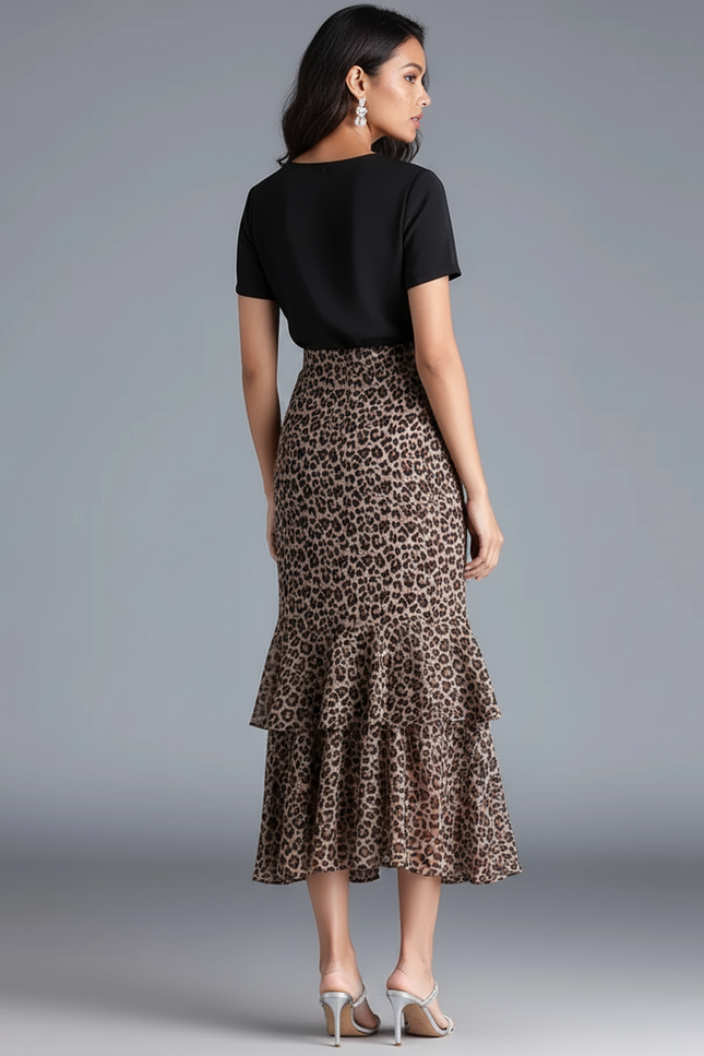 Jupe Leopard Asymetrique