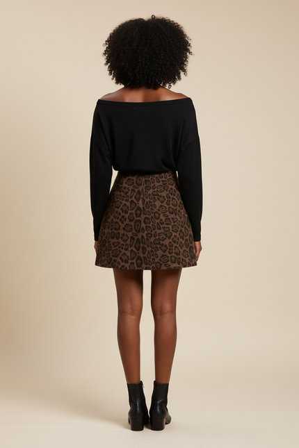 Jupe Trapeze Leopard