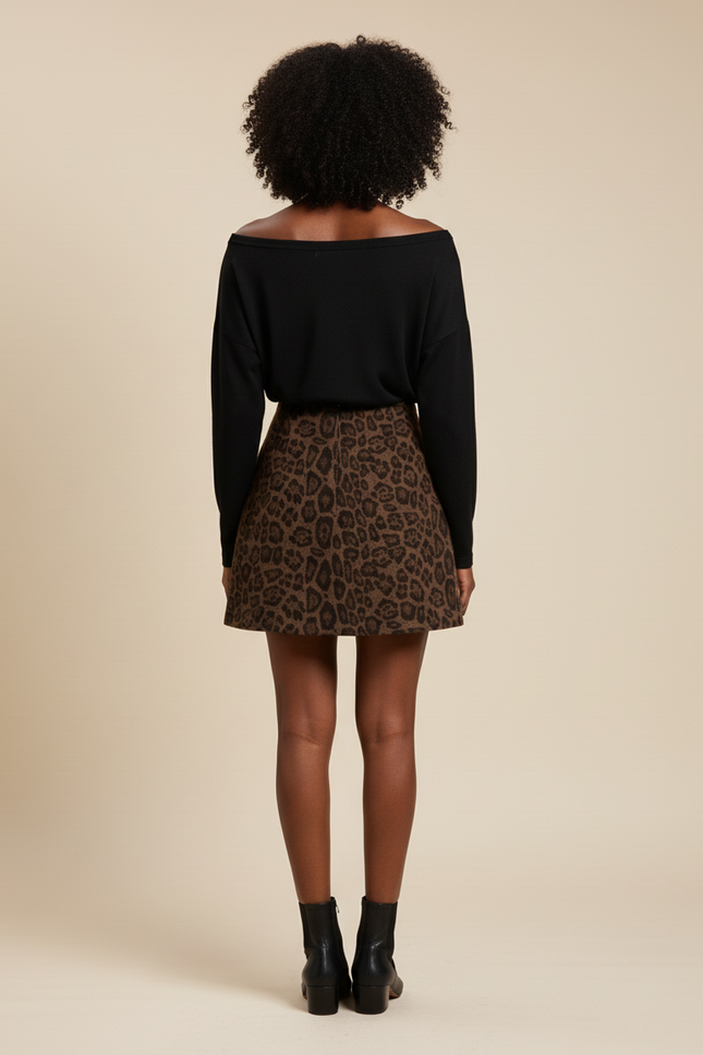 Jupe Trapeze Leopard
