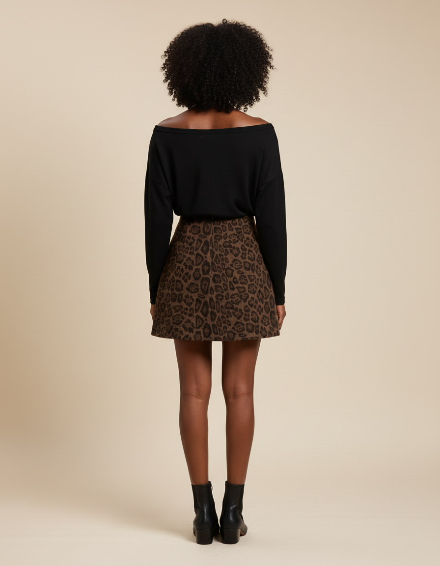 Jupe Trapeze Leopard