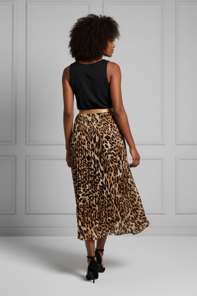 Jupe Mi Longue Leopard