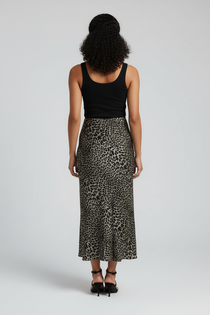 Jupe Longue Leopard Fendue