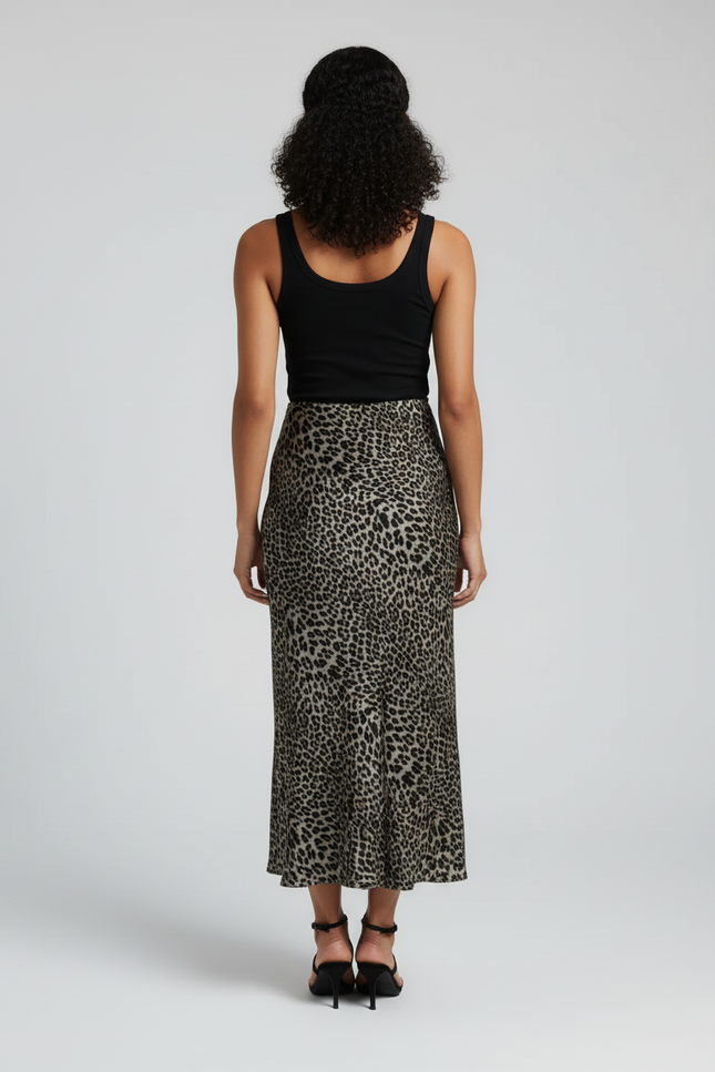 Jupe Longue Leopard Fendue