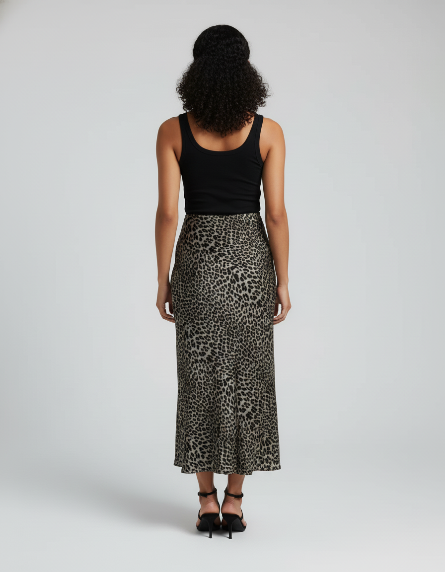 Jupe Longue Leopard Fendue