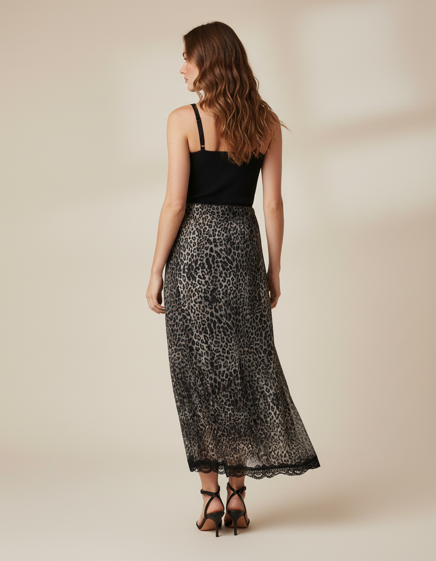 Jupe Leopard Dentelle