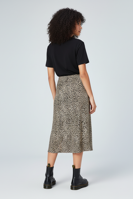 Jupe Fendue Leopard