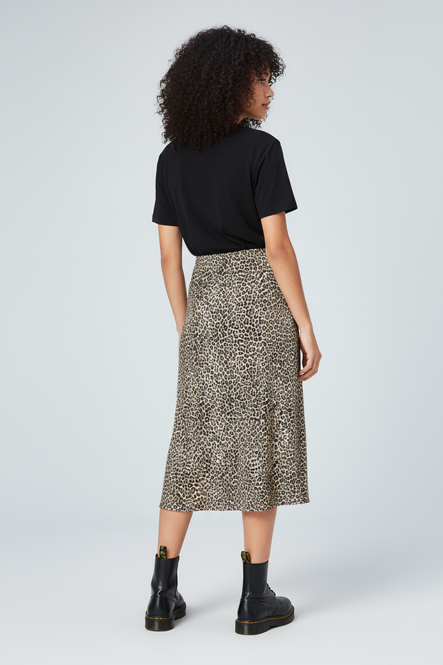 Jupe Fendue Leopard