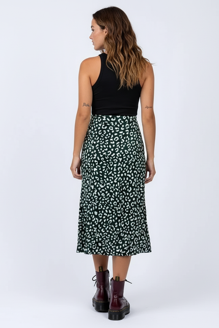 Jupe Leopard Verte