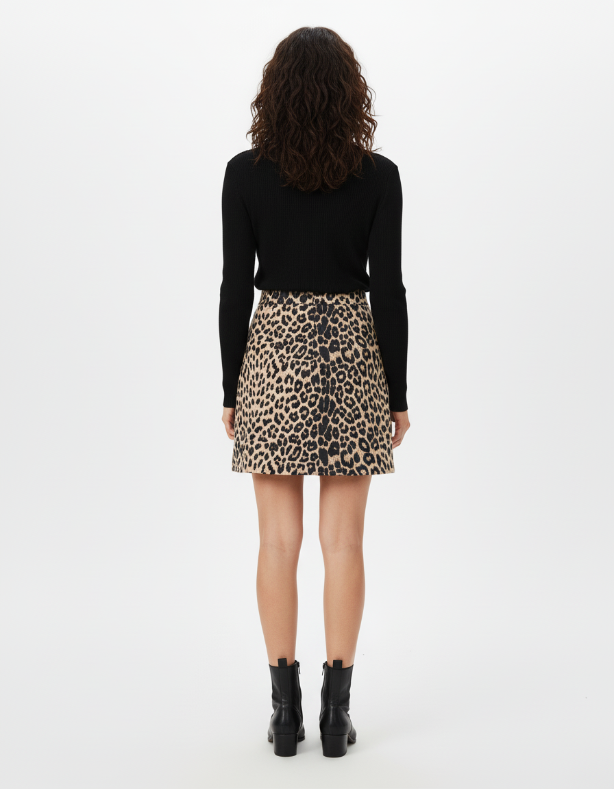 Mini Jupe Leopard Femme