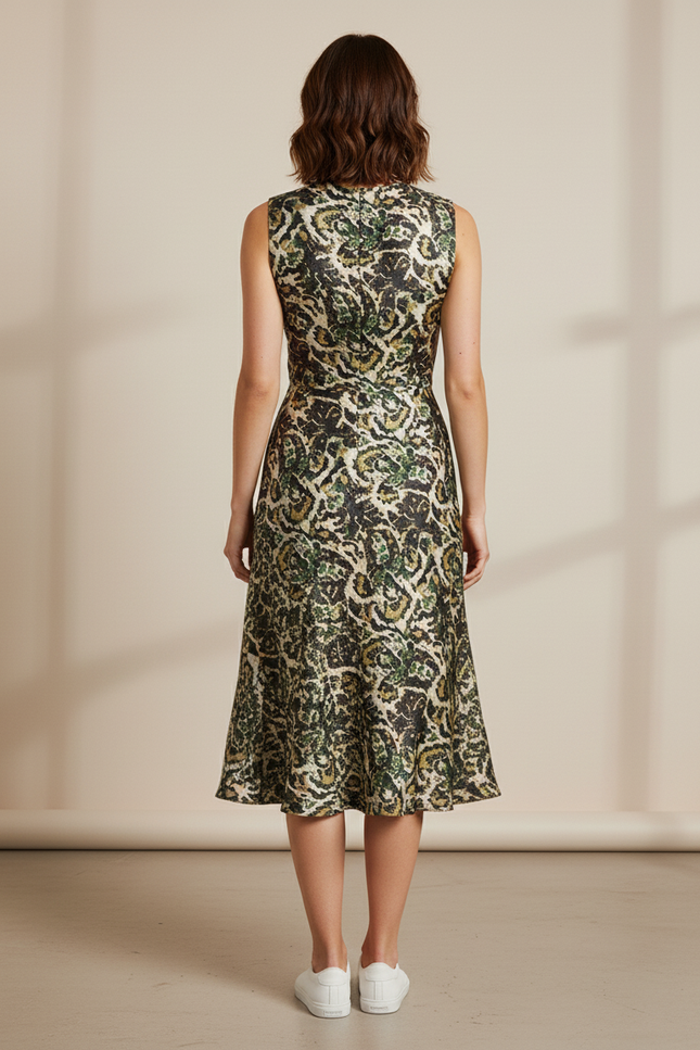 Jupe Léopard Motif Rétro Fluide Chic