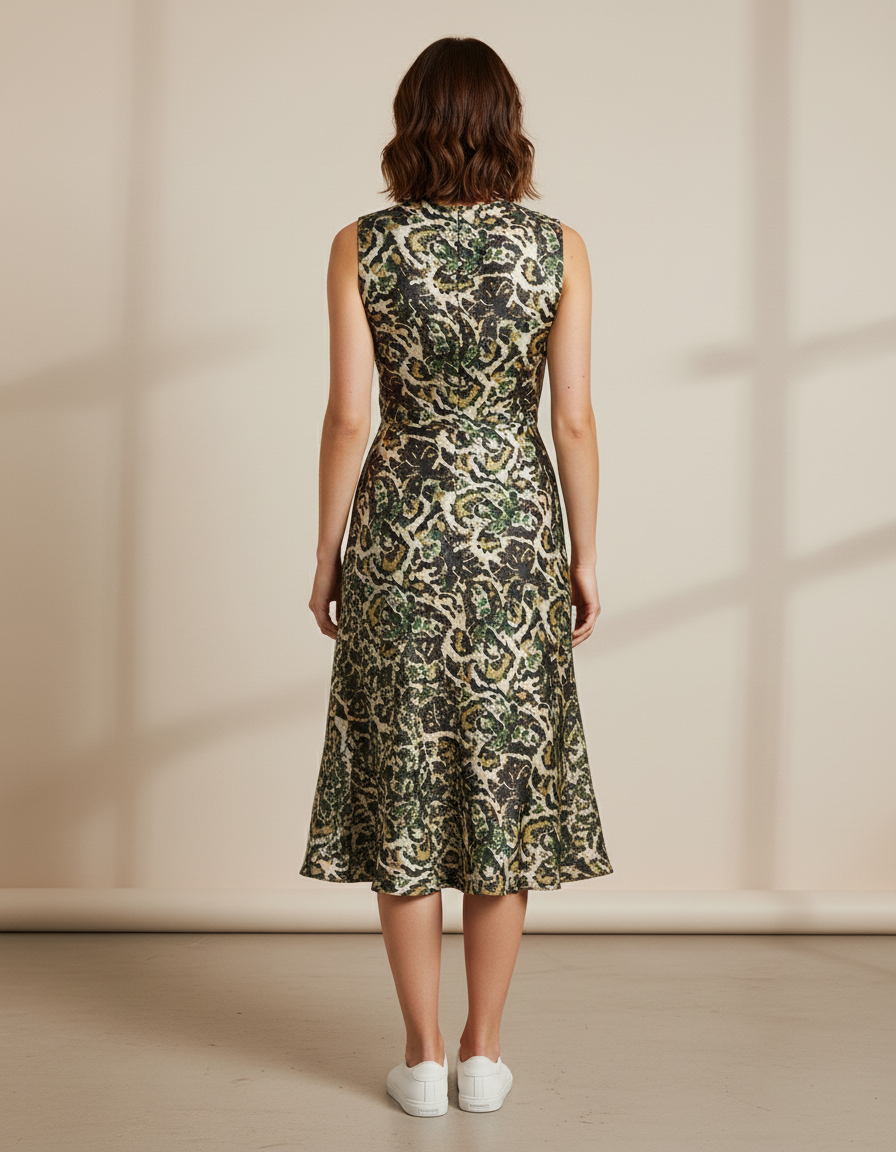 Jupe Léopard Motif Rétro Fluide Chic