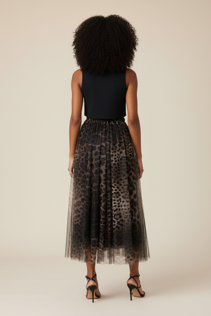 Jupe Tulle Leopard Femme